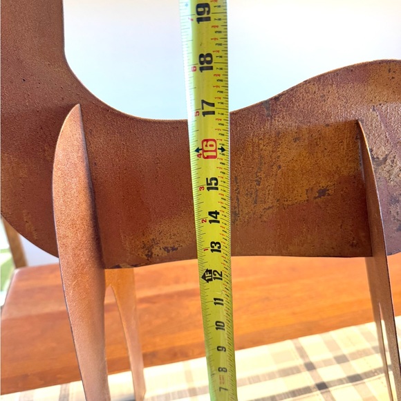Rustic Rusted Metal Reindeer Christmas Decoration 39" Tall Collapsible - Picture 5 of 10